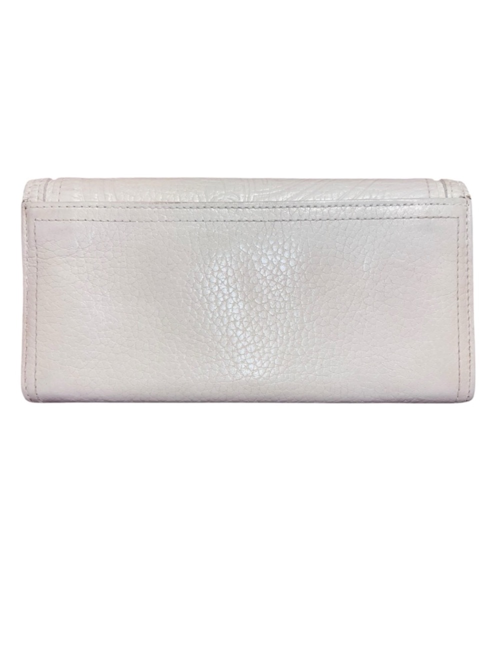 Celine White Embossed Leather Flap Wallet - Picture 5 of 13